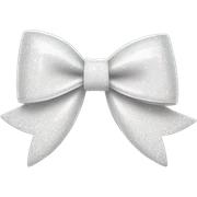 White glitter bow sticker