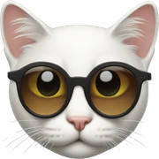 Cat with sunglasses sticker