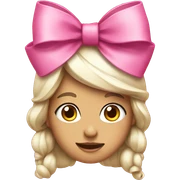 Pink bow Christmas  sticker
