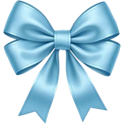 Light blue bow sticker