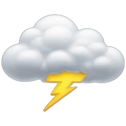cloud with lightning sticker
