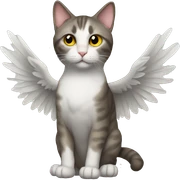 cat with wings sticker
