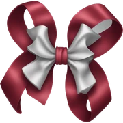 Dark red bow  sticker