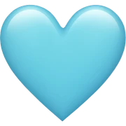 light blue heart sticker