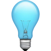 pastel blue light bulb sticker
