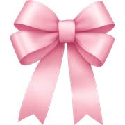 light pink ribbon bow sticker