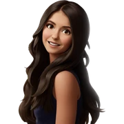 smiling girl with long hair sticker