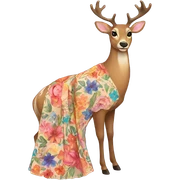 Deer in a dress sticker