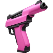 Pink gun sticker