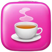 the words "consent is like tea" in hot pink bubble case sticker
