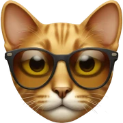 Cat with sunglasses sticker