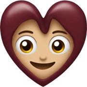 Maroon heart sticker