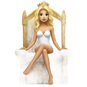 Blonde Goddess on throne sticker
