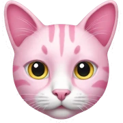 Pink cat sticker