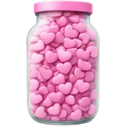 Jar full of pink hearts sticker