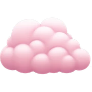 pastel pink cloud sticker