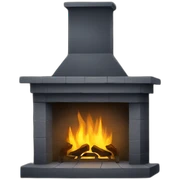 Fireplace at night sticker