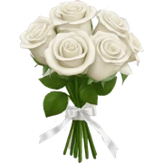 white rose bouquet  sticker