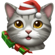 christmas cat sticker
