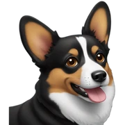 black corgi sticker