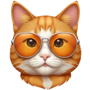 Cat with sunglasses sticker
