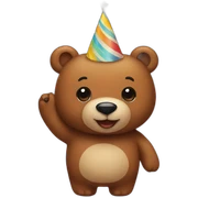 birthday bear sticker