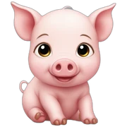 Baby pig sticker