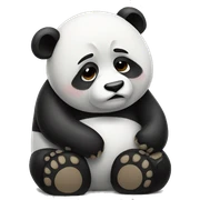 Sad panda  sticker