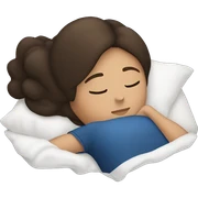 Brunette girl sleeping sticker