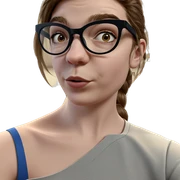 girl with glasses indoors sticker