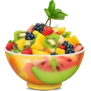 Fruit salad in a bowl sticker