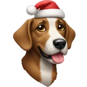 Christmas dog sticker