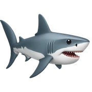 Shark with a top hat sticker