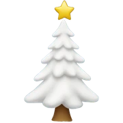 White Christmas tree sticker