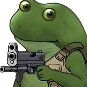 pointing a gun sticker