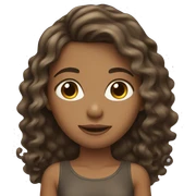 Tan girl with brunette wavy hair sticker