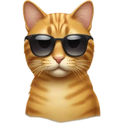 Cat with sunglasses sticker