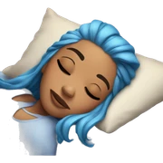 Ariana sleeping with blue hair sticker