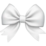 White bow sticker