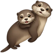 otter  carrying otter sticker
