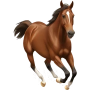 jumping brown Thoroughbred horse sticker