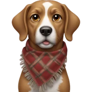 Dog with schal sticker