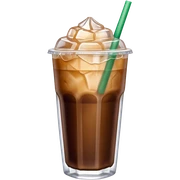 Starbuck ice coffee with ice cubes sticker