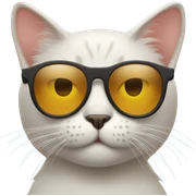 Cat with sunglasses sticker