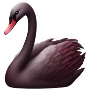 Dark red swan sticker