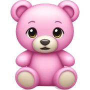 Pink teddy bear  sticker