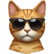 Cat with sunglasses sticker