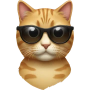 Cat with sunglasses sticker