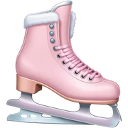 pastel pink ice skates sticker
