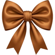 brown bow sticker